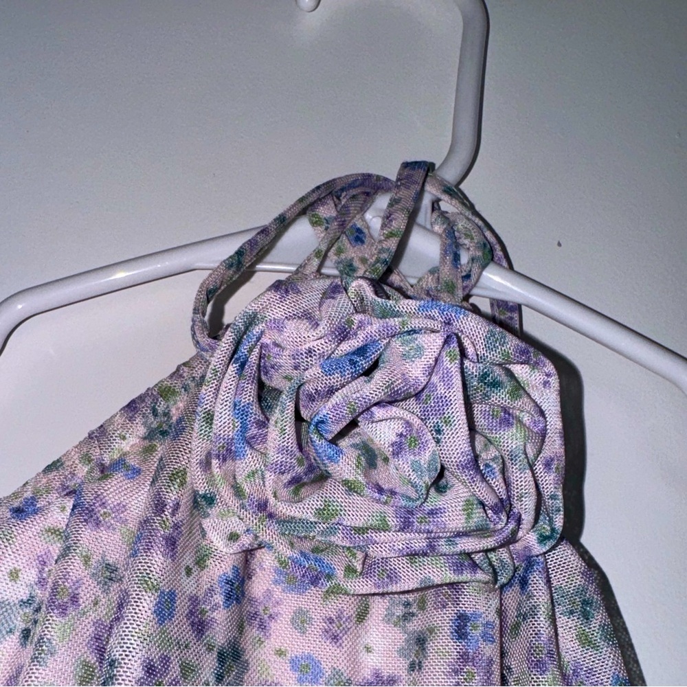 Altard State Floral Halter Rose Purple & Blue Dress Size Small 💜💙💚 NWT 🤍 - Picture 2 of 5